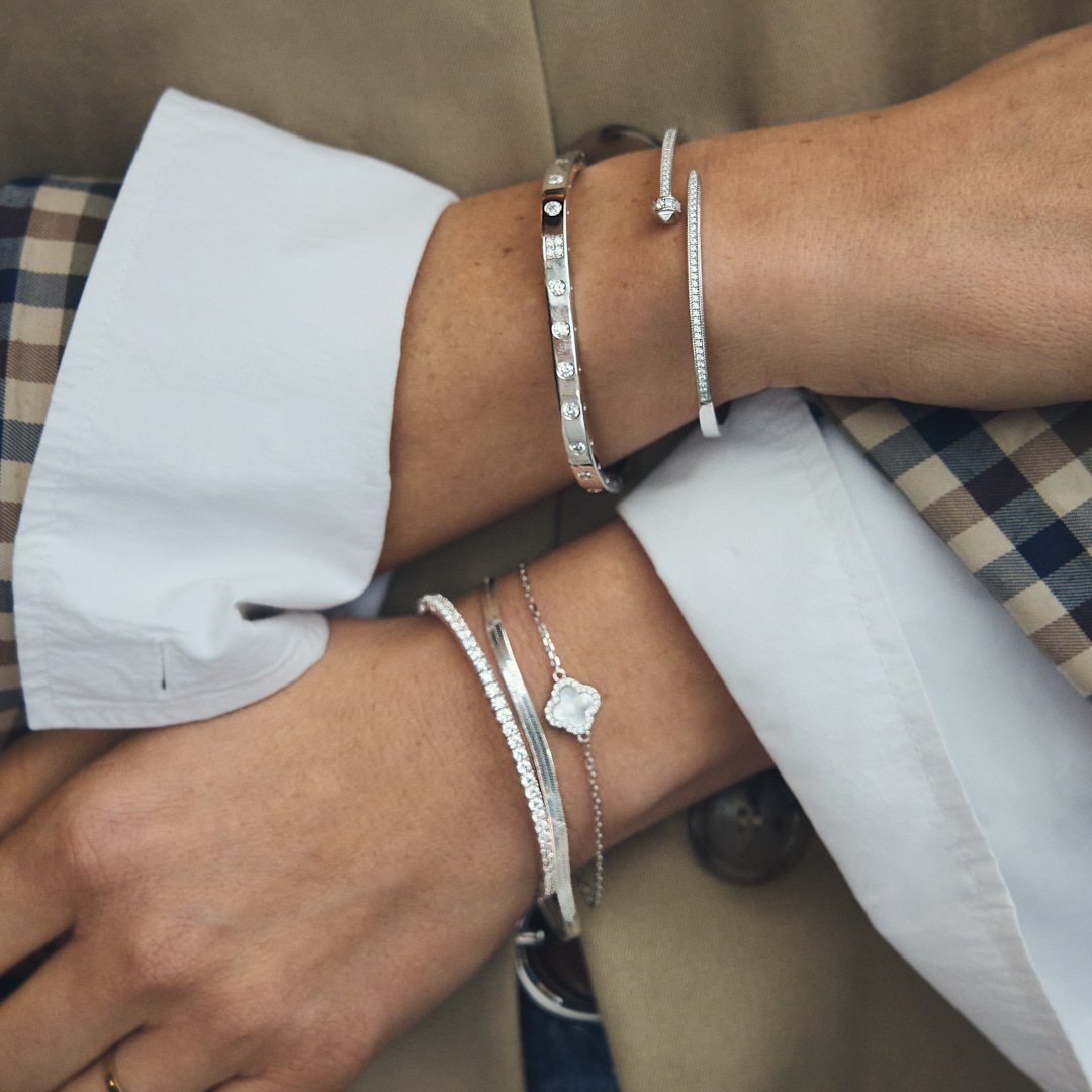 Silver Nail Bangle