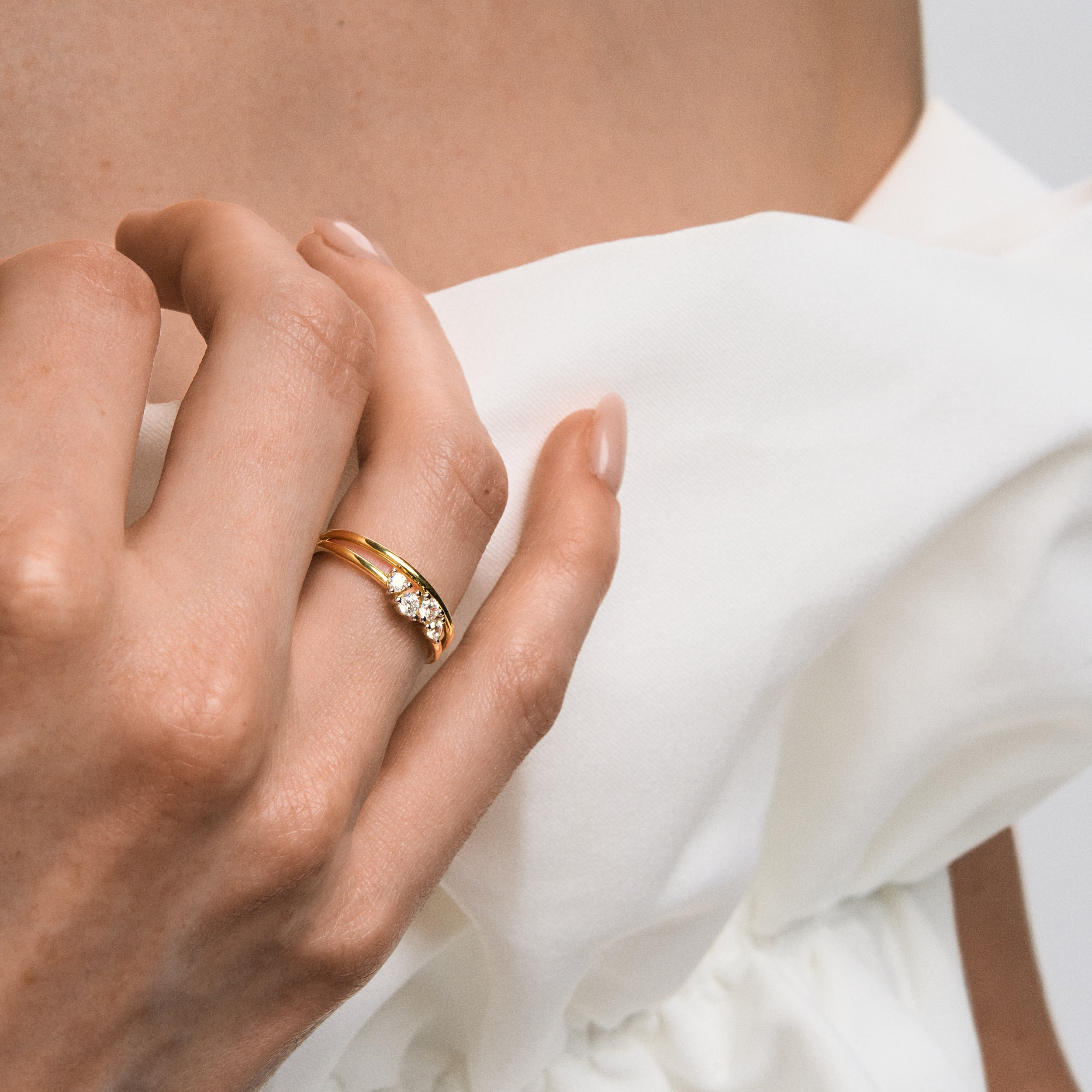 9ct Layered Cluster Ring