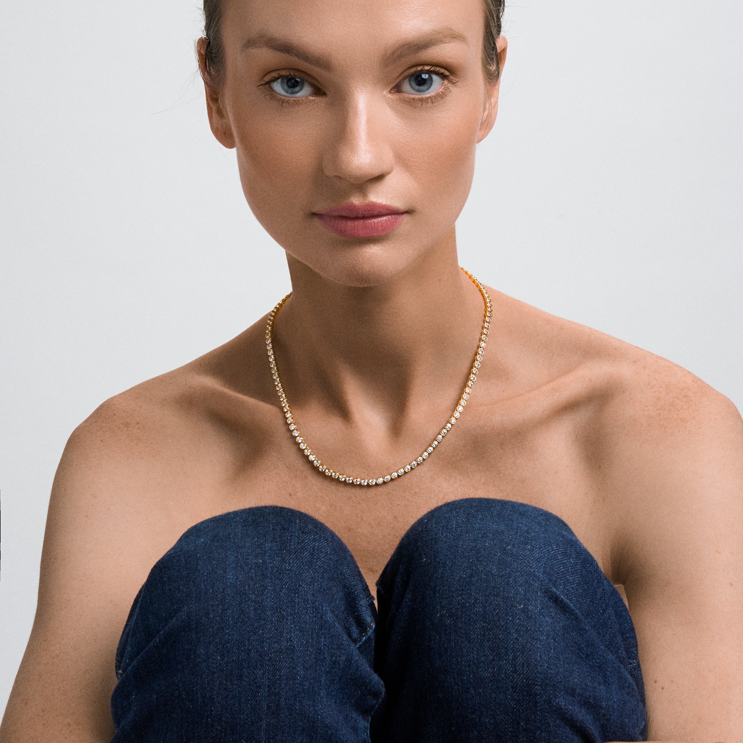 Gold Tennis Necklace