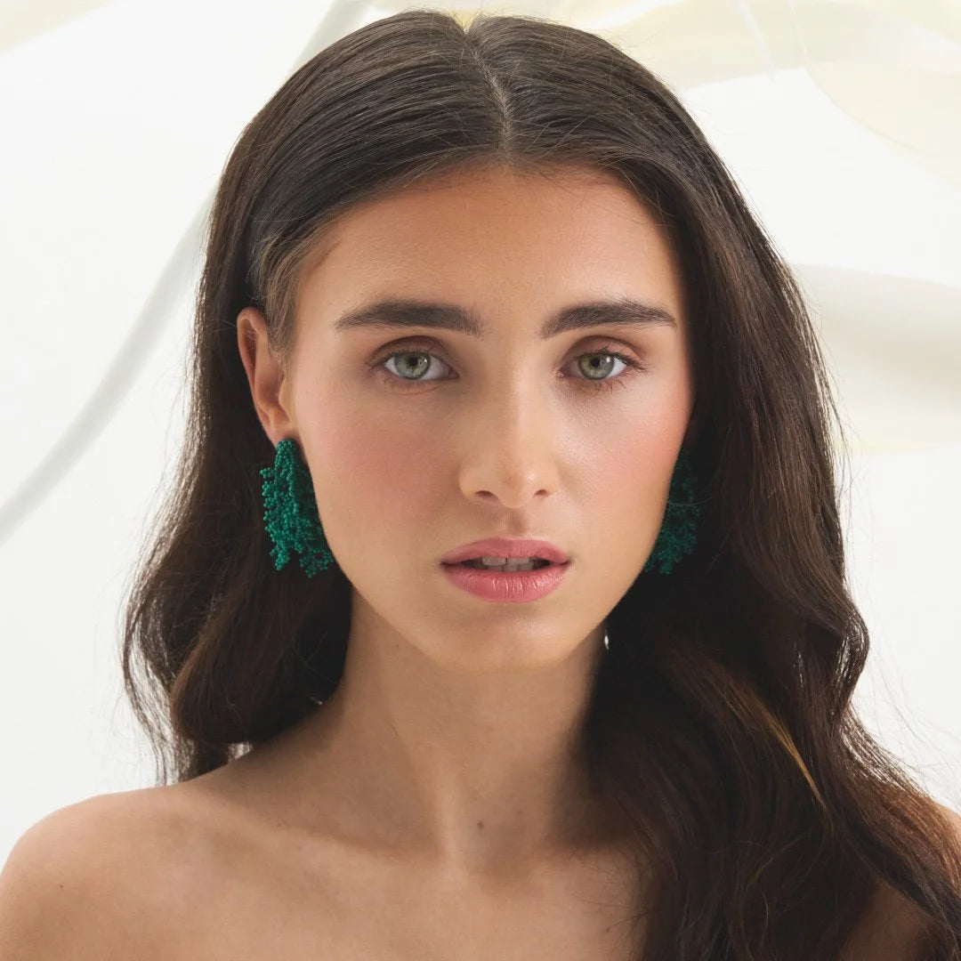 Alga Earrings Green