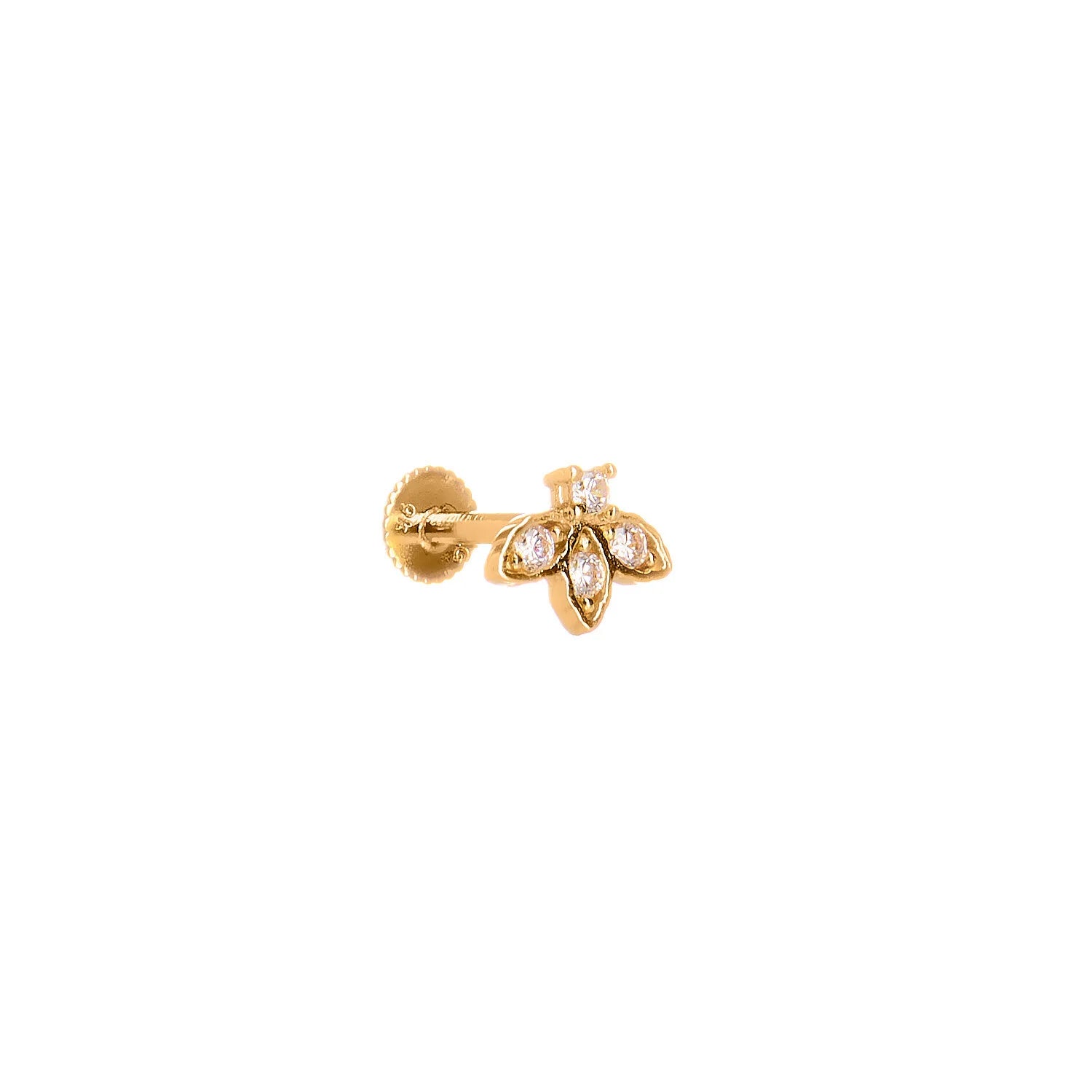 9ct Gold Lotus Flatback