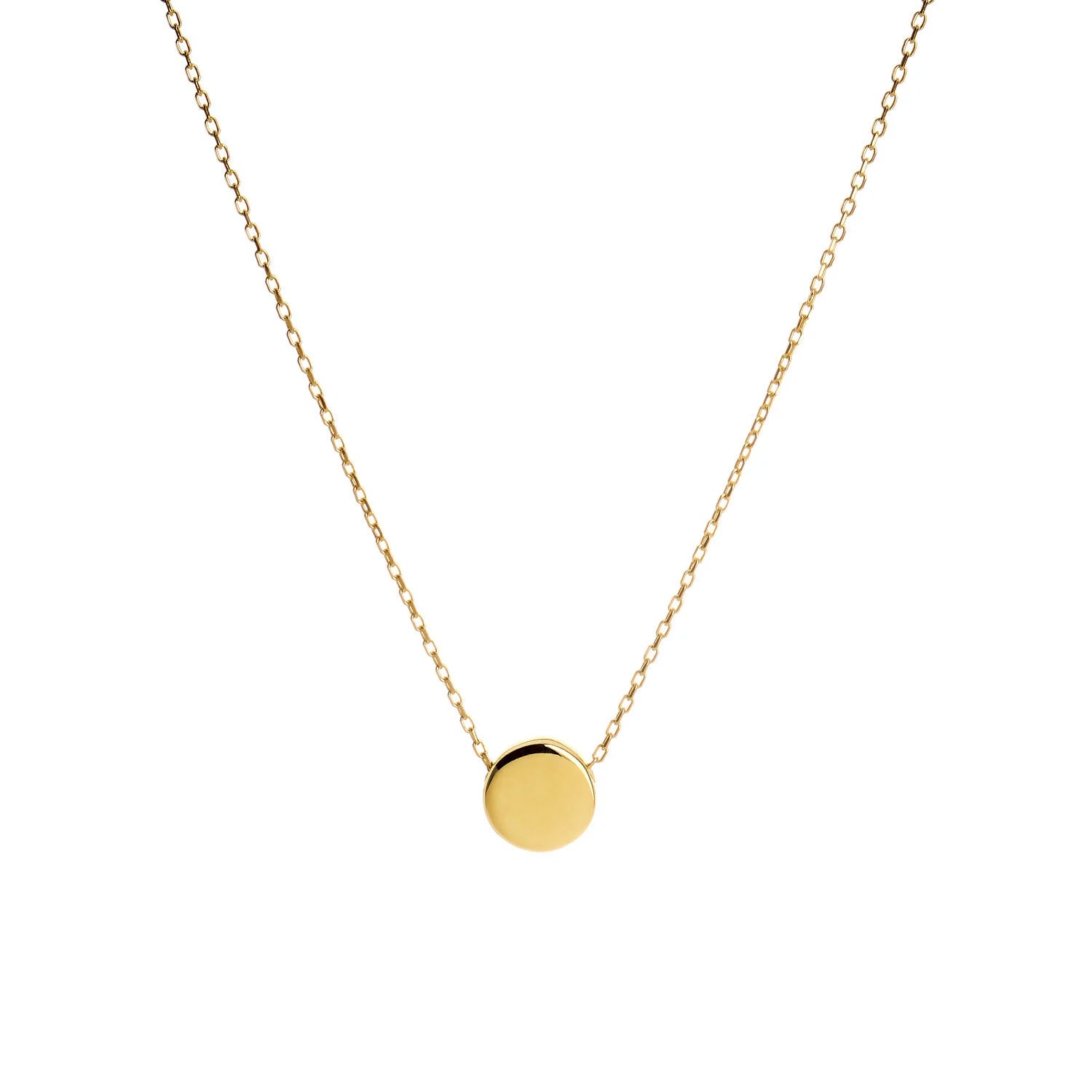 9ct Gold Mini Disc Necklace