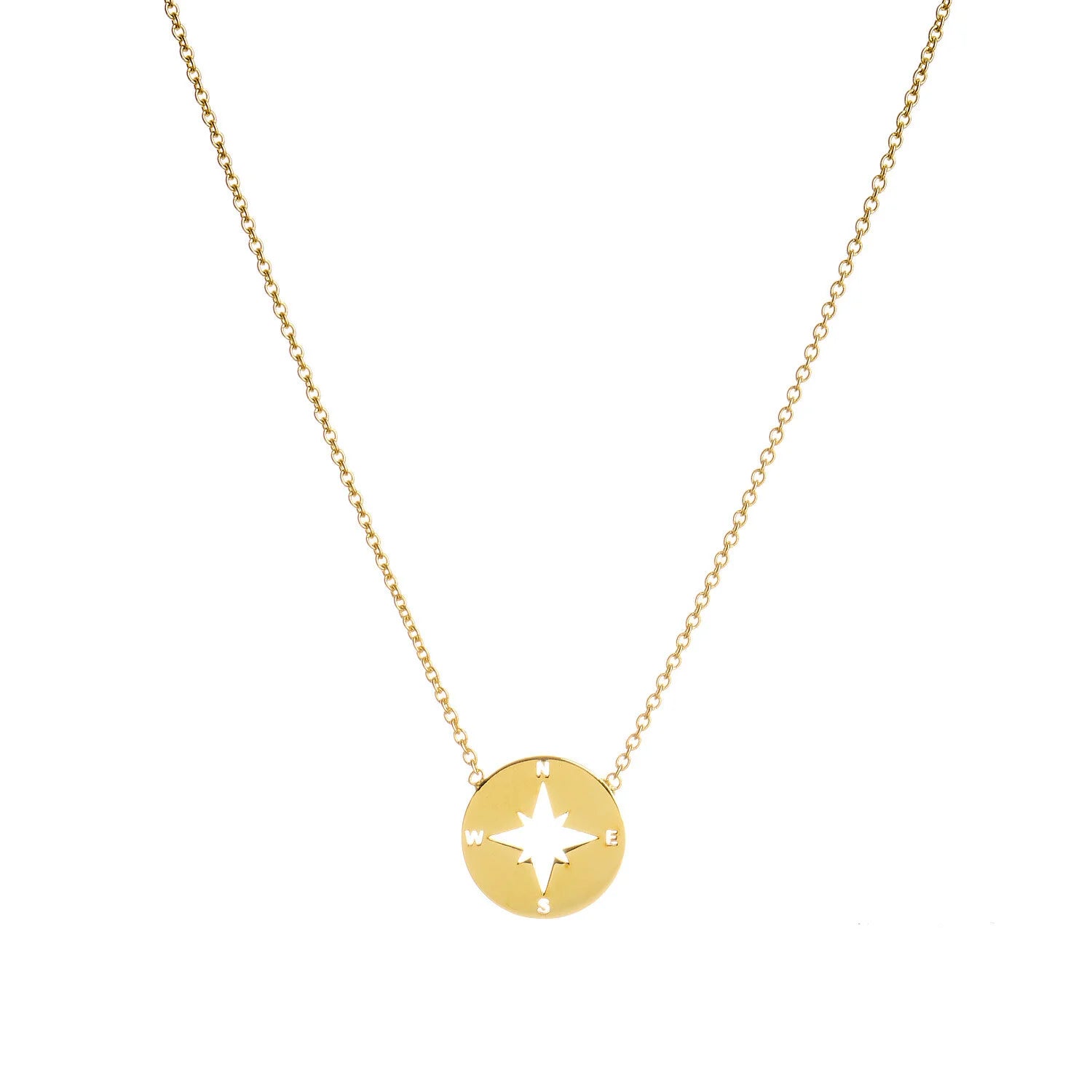 9ct Gold Compass Pendant