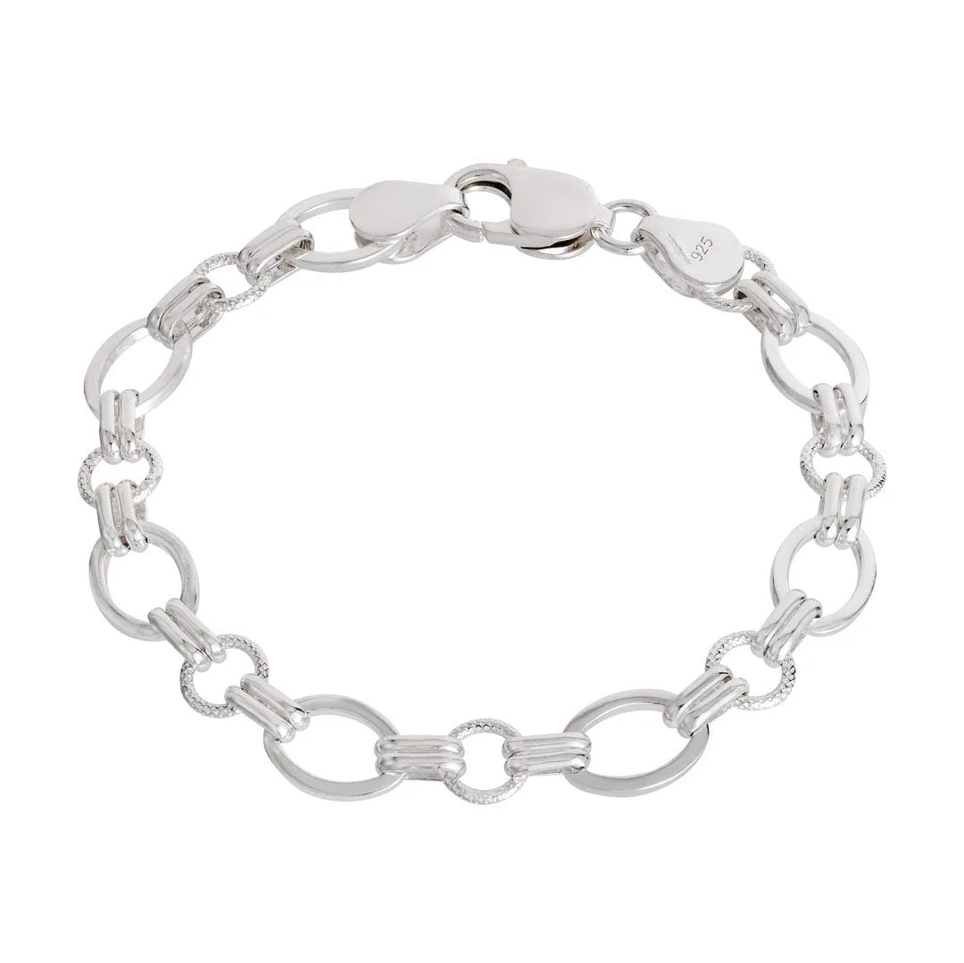 Silver Oval Connect Bracelet