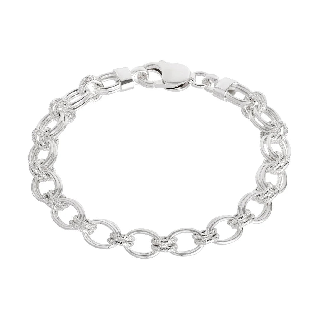 Silver Oval Double Loop