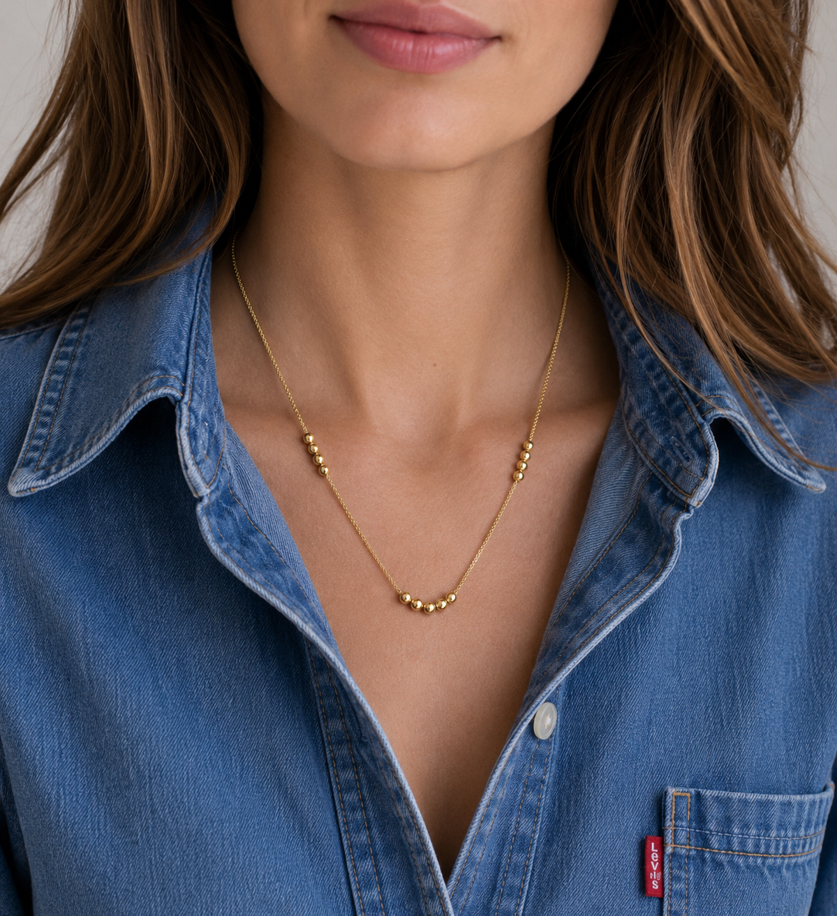 Gold Beaded Necklace