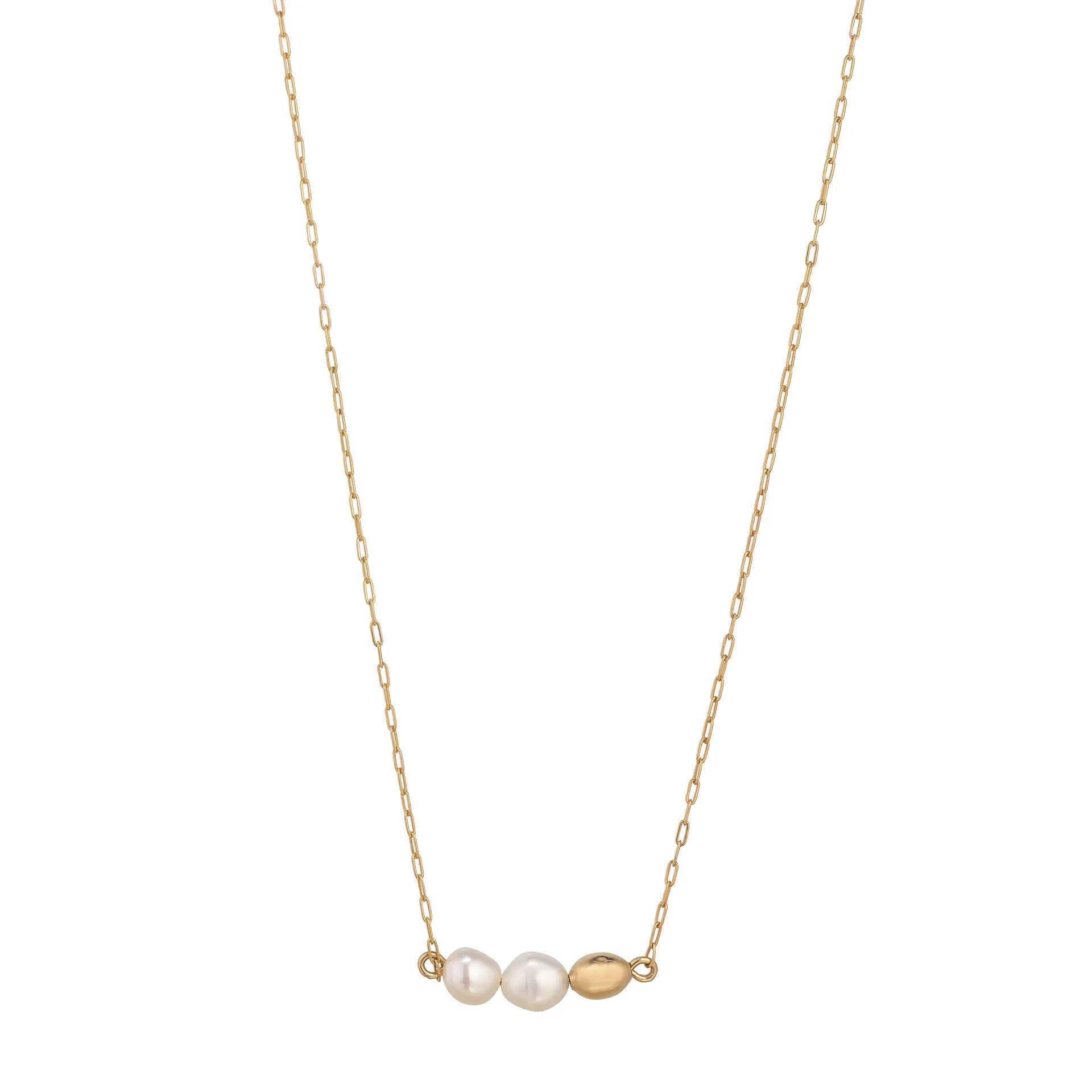 Bean & Baroque Pendant Necklace