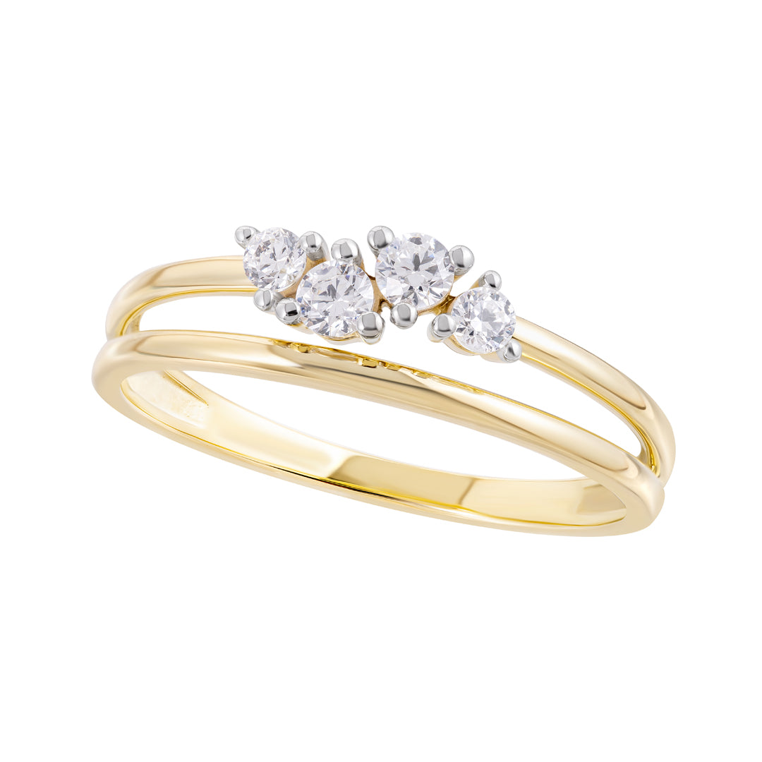 9ct Layered Cluster Ring