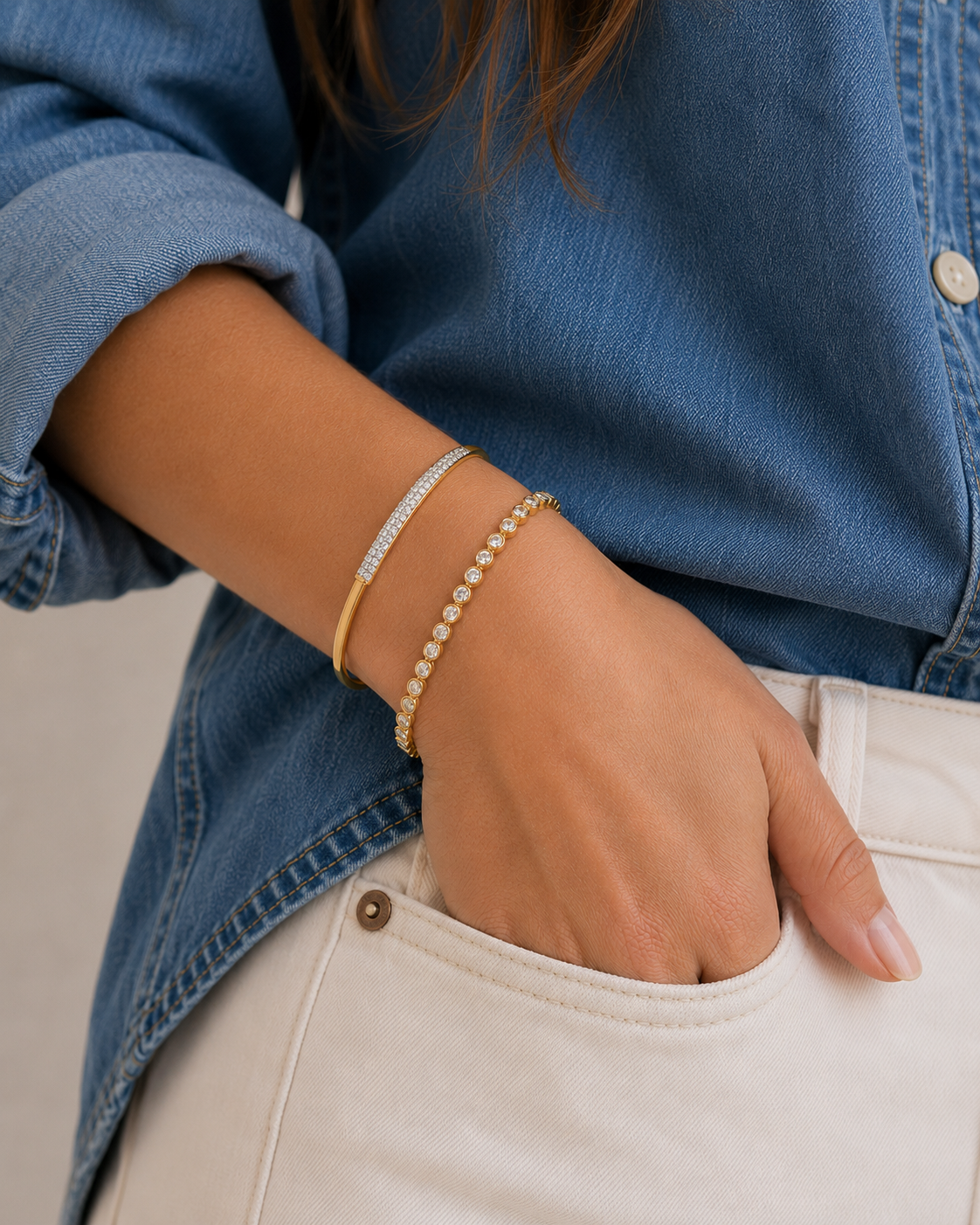 Gold Tennis Bracelet