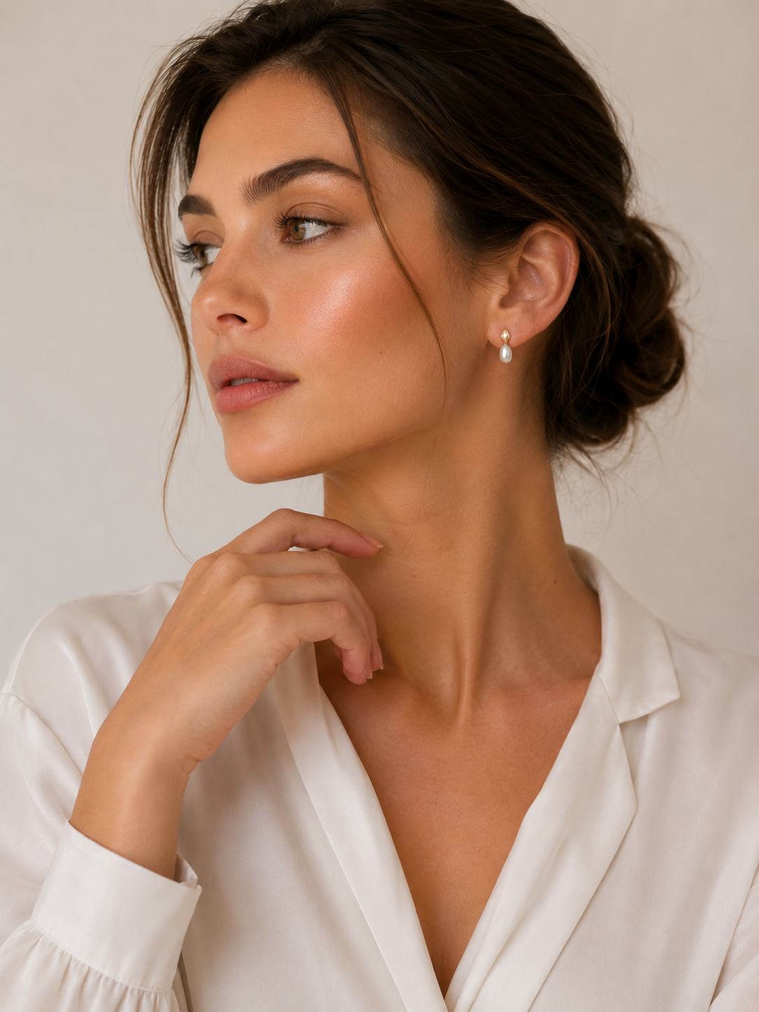 9ct Gold Pearl Drop Earrings