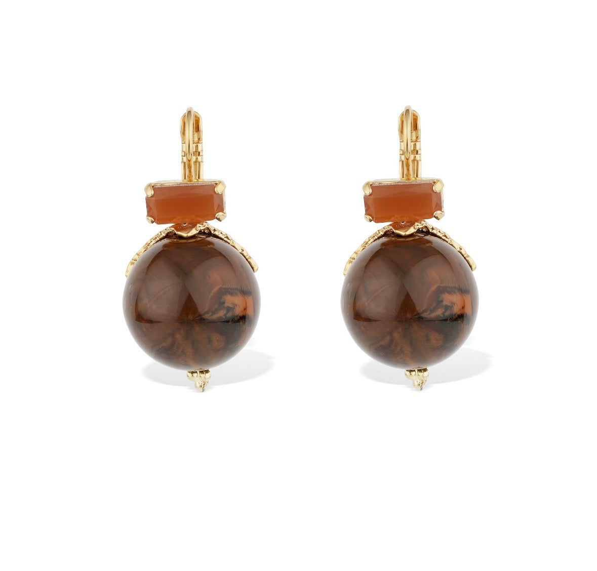 Decalcia Earrings Brown