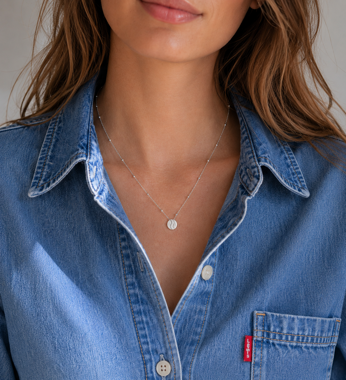 Silver Bean Necklace