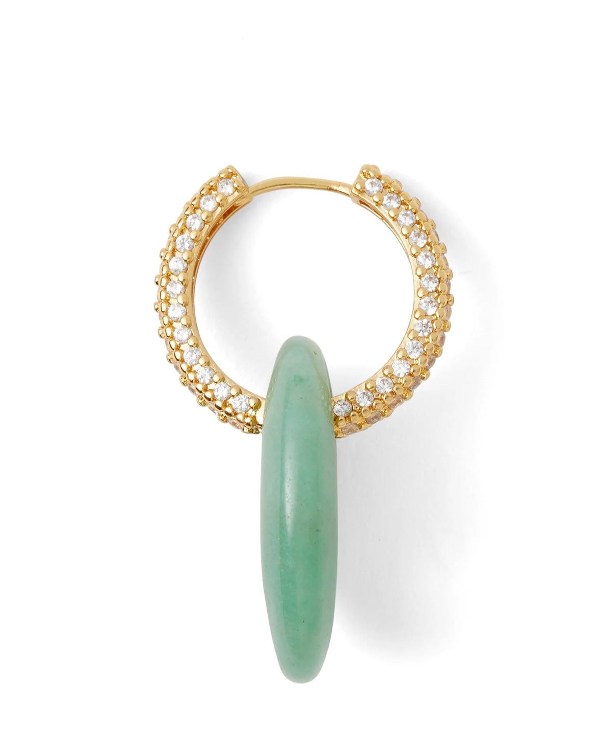 Infinity Hoops - Green Quartz