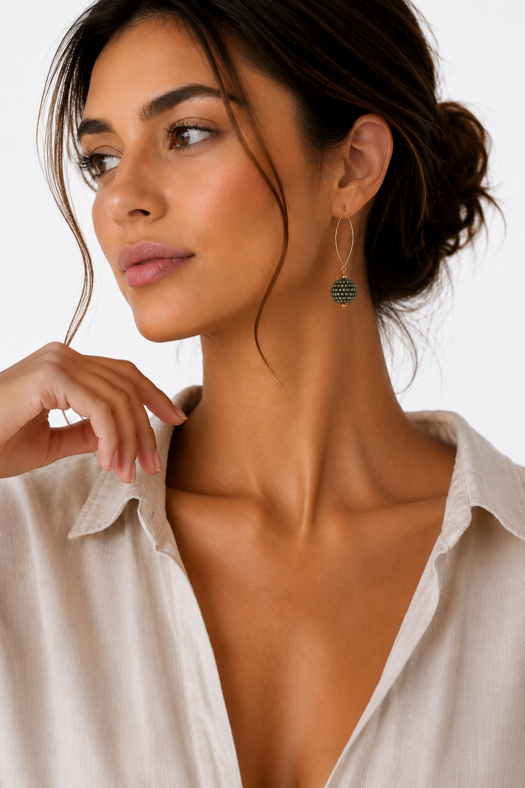 Green Cluster Earrings