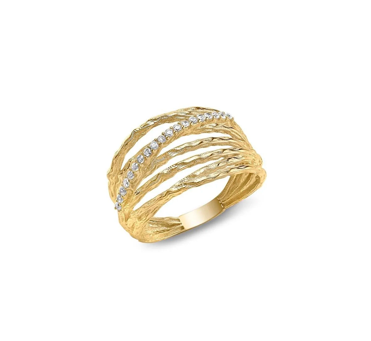 9ct Gold  Multi Strand Ring