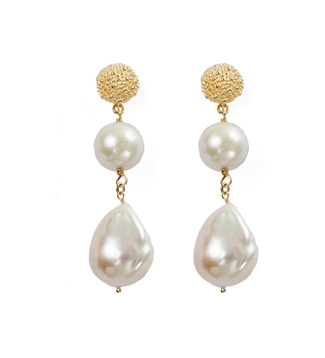 Baroque Double Drop Earrings