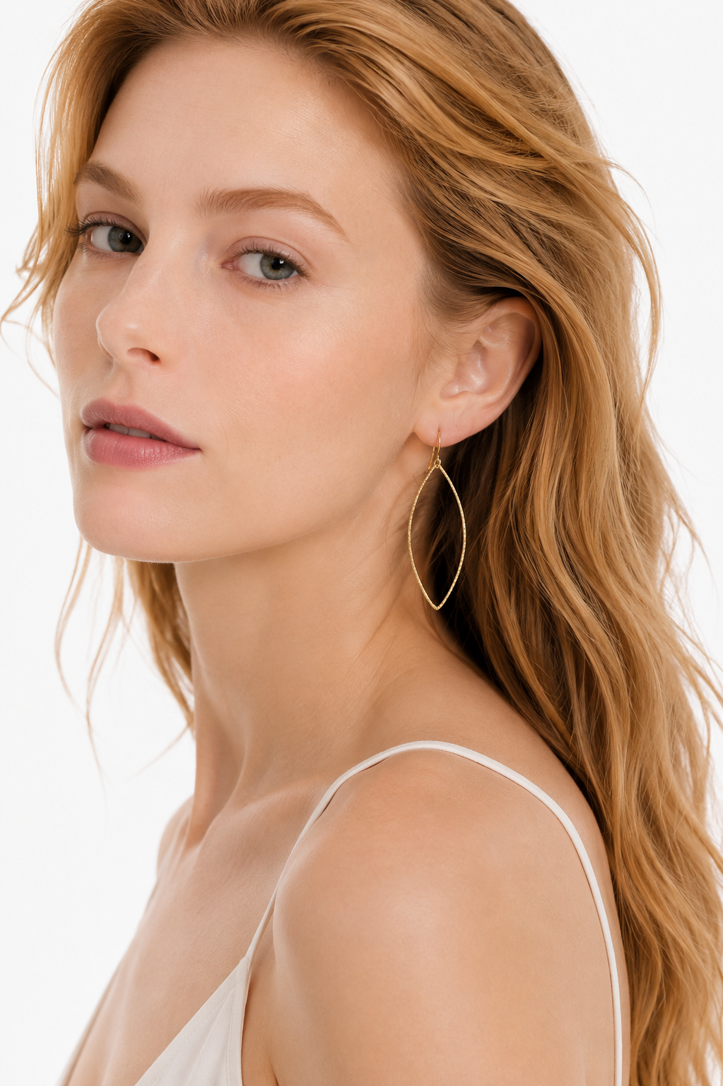 Large Textured Oval Earrings