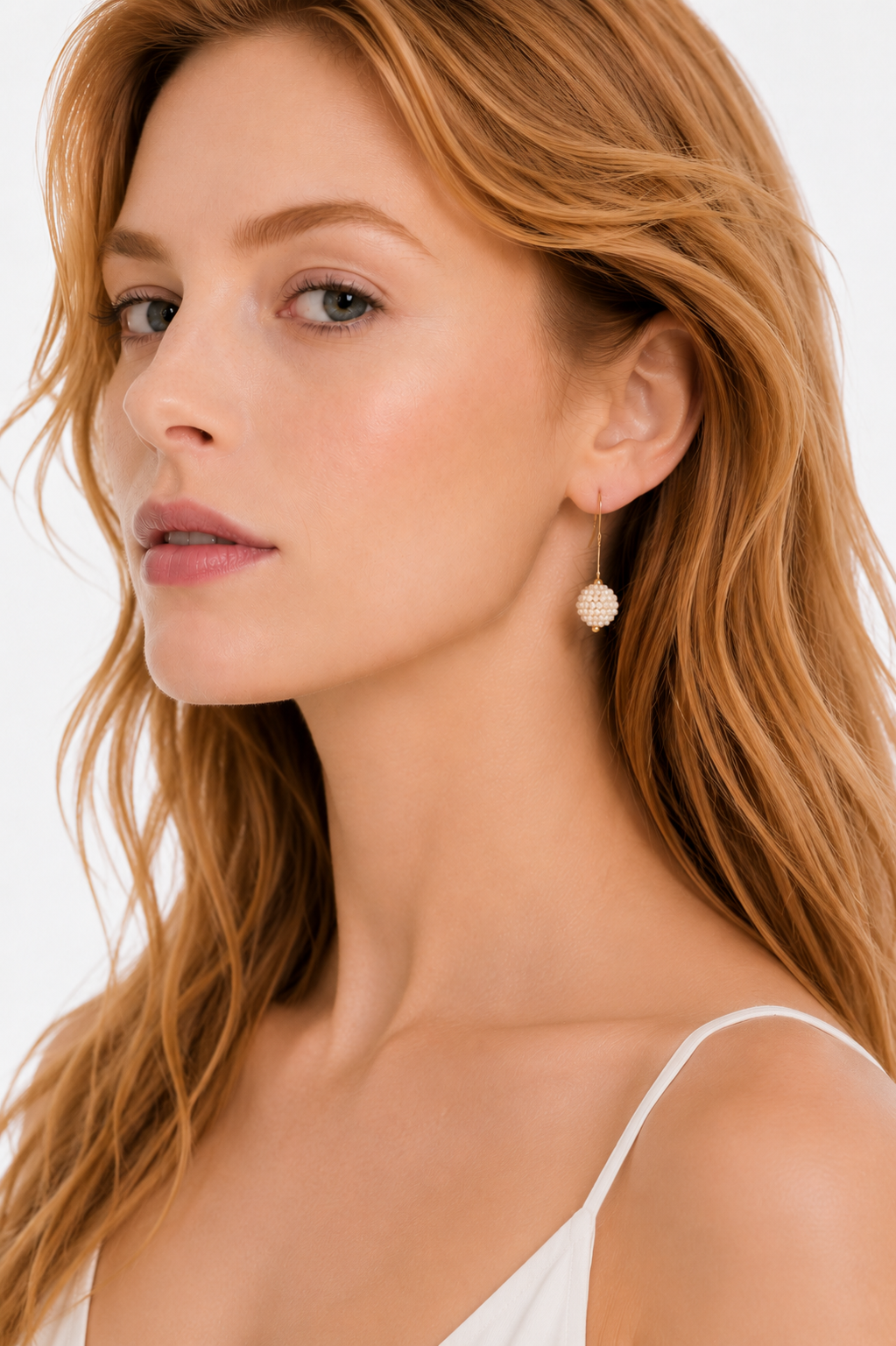Cream Cluster Earrings