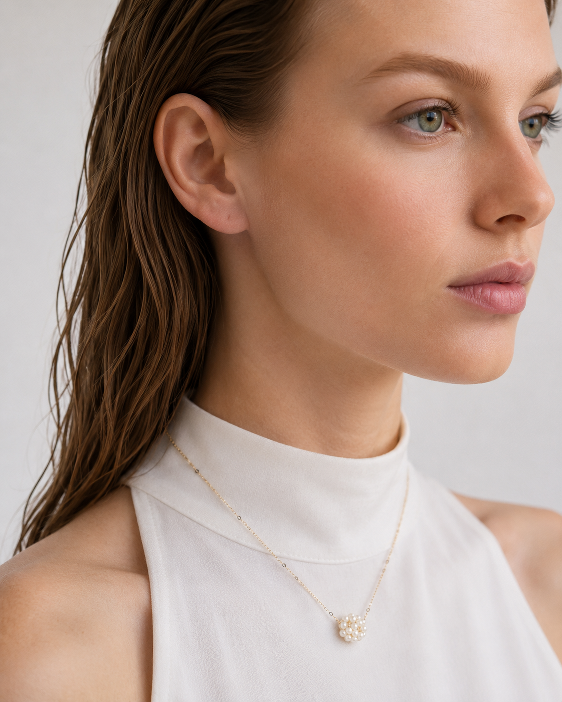 Pearl Cluster Necklace