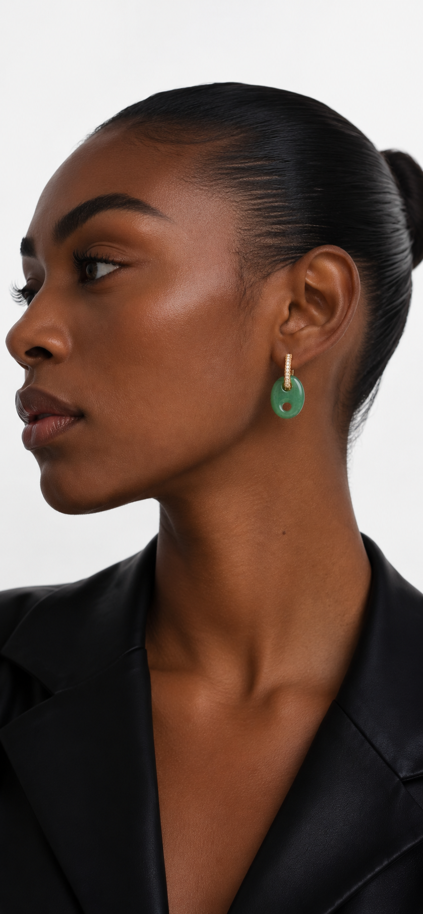 Infinity Hoops - Green Quartz