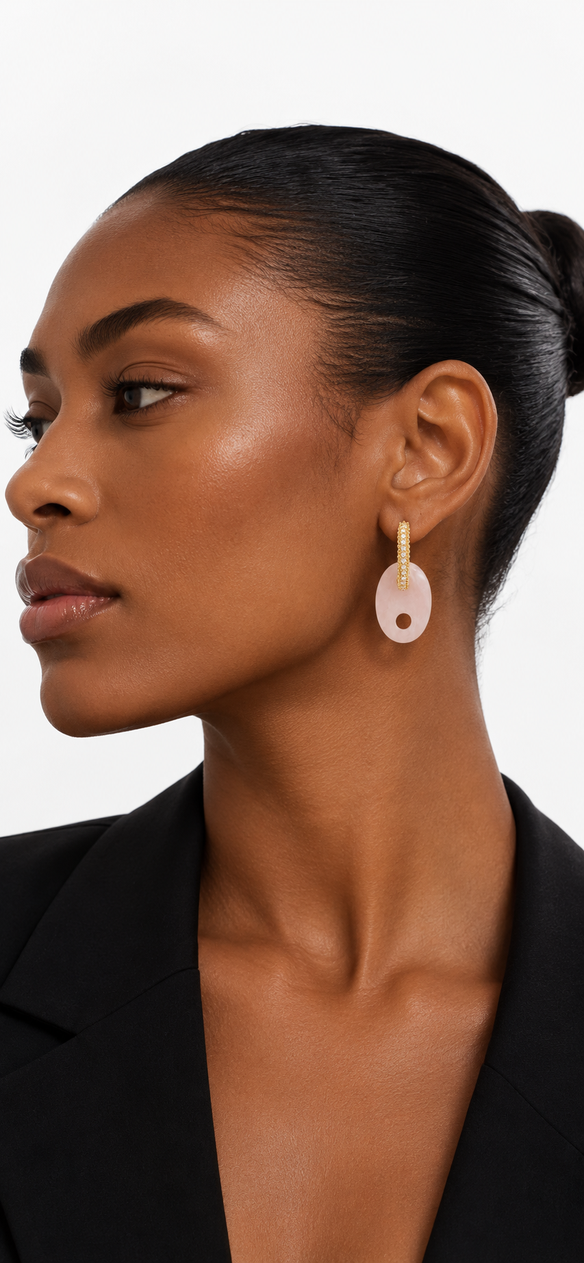 Infinity Hoops - Rose Quartz