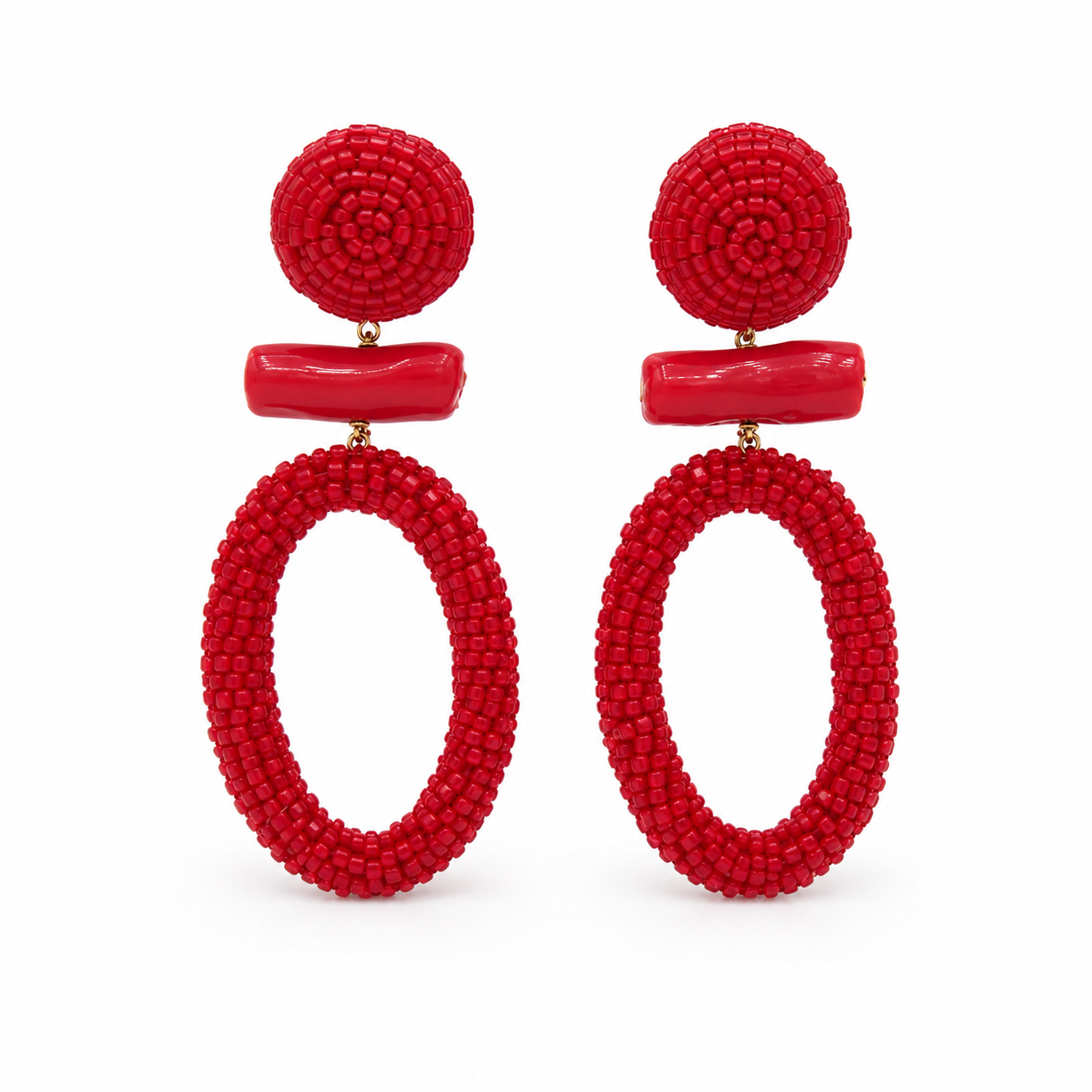 Red Yolanda Earrings