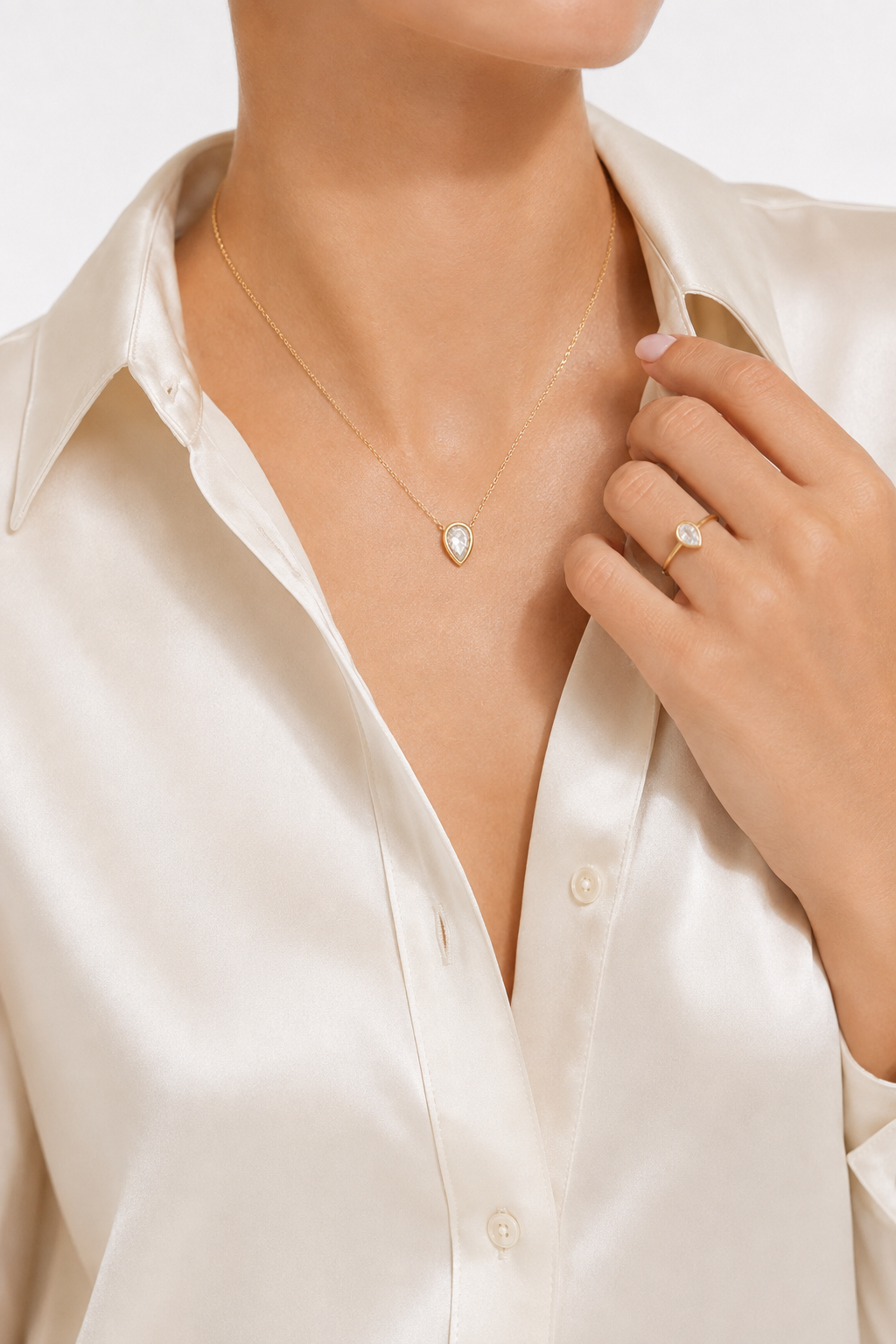 9ct Gold Dewdrop Necklace