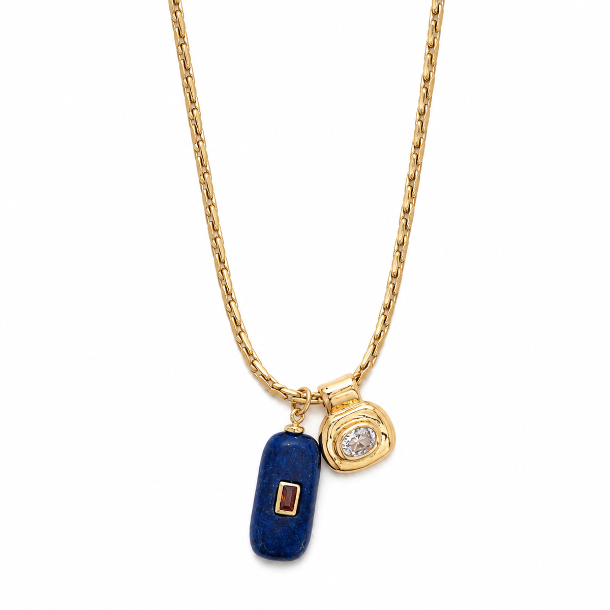 Serafina Necklace Navy Agate