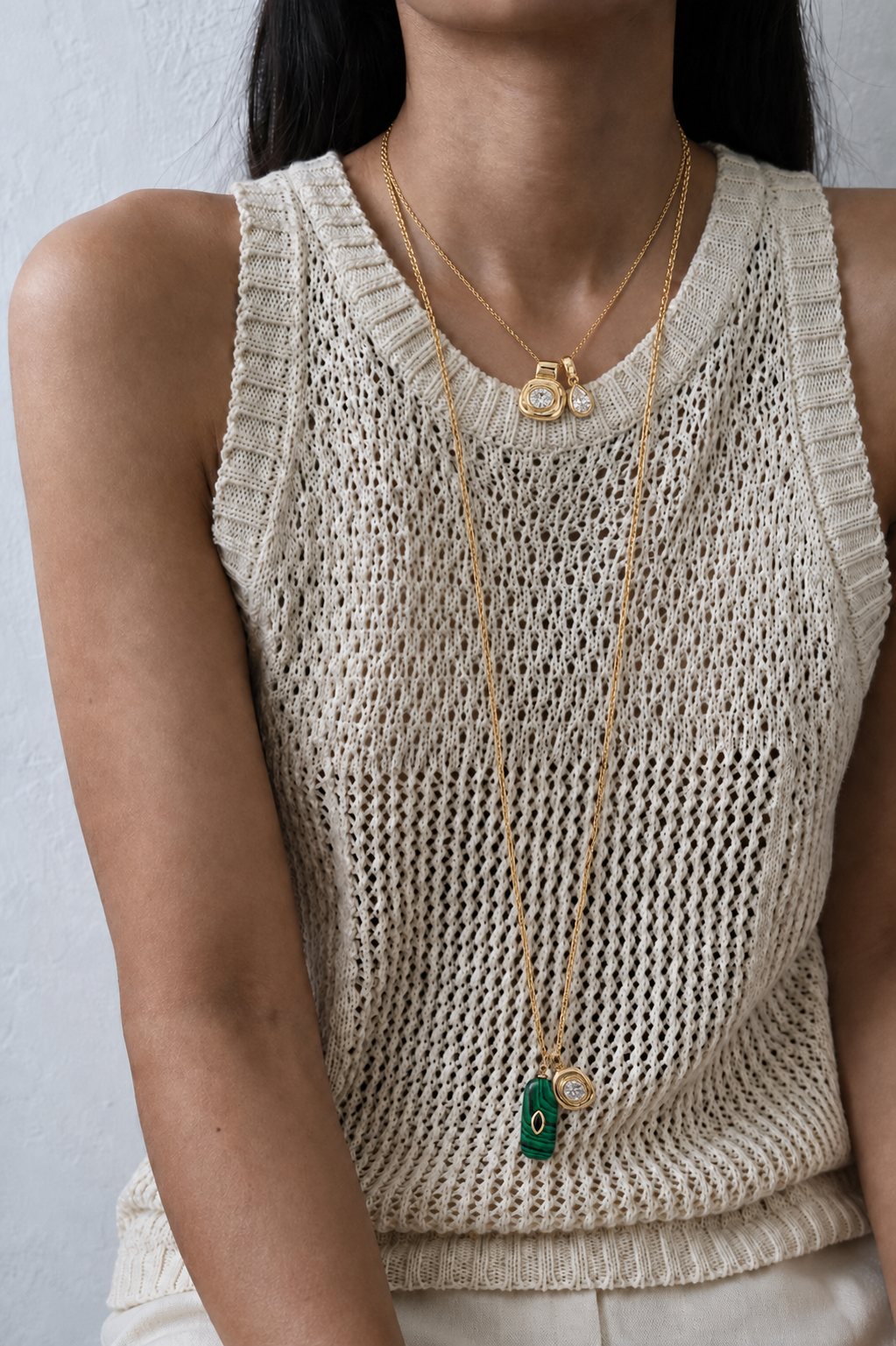 Serafina Necklace Malachite