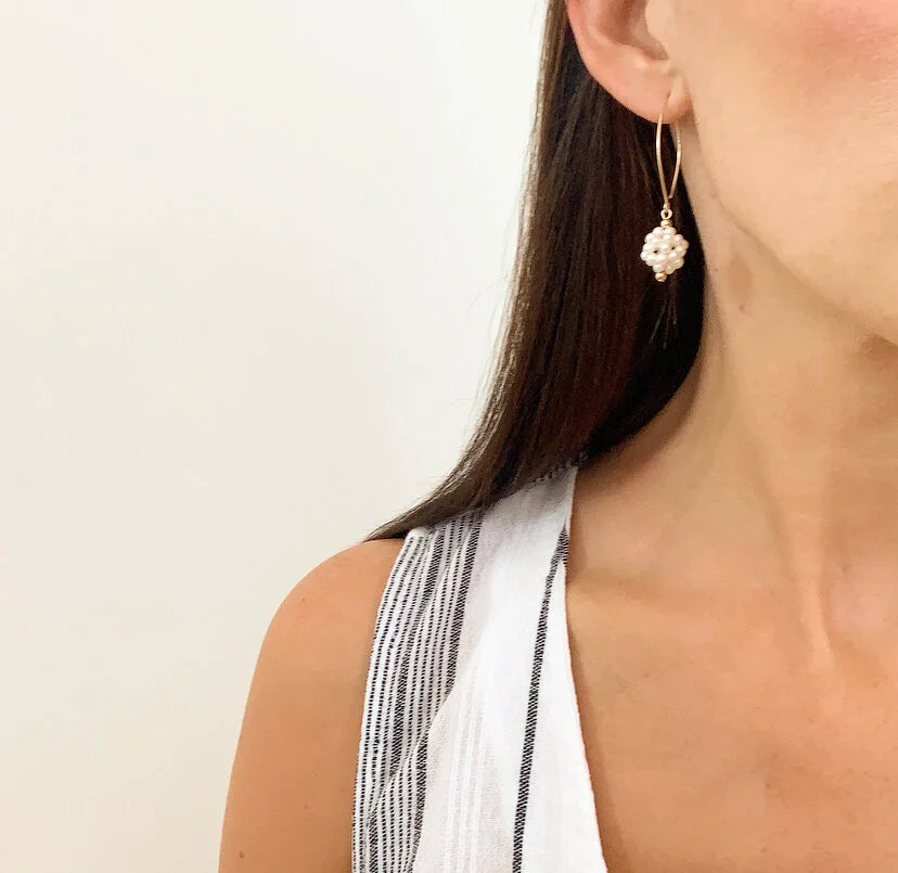 Pearl Cluster Earrings