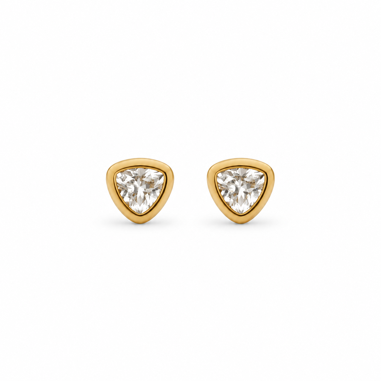 Mini Gold Triangle Studs