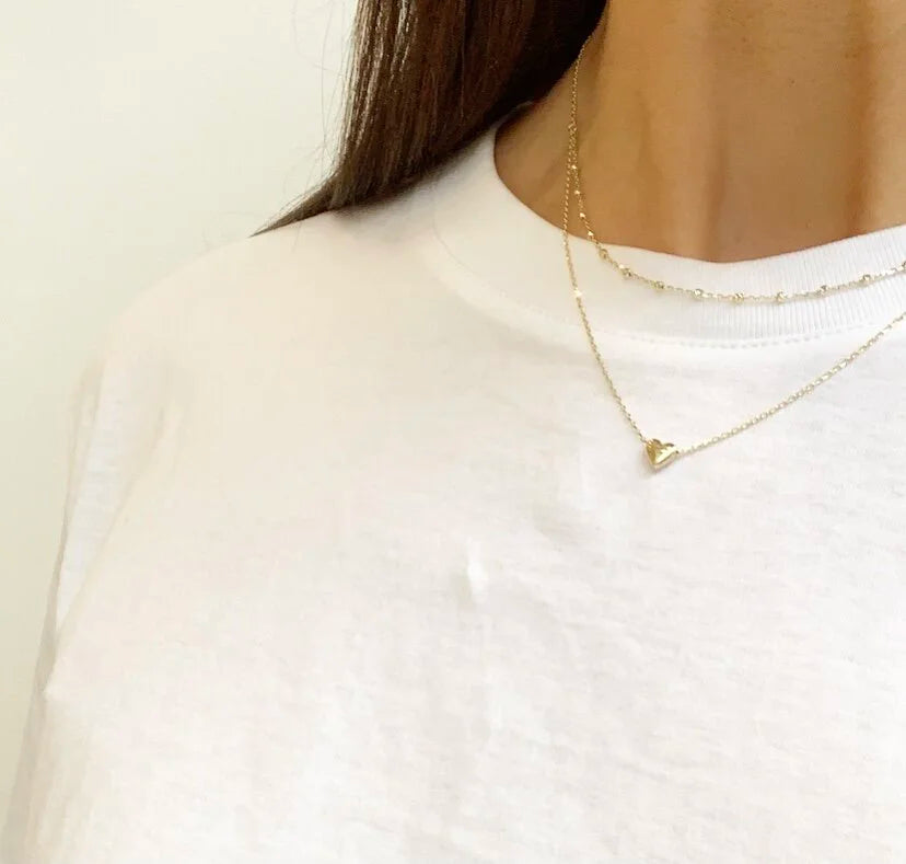 9ct Gold Heart Layered Necklace