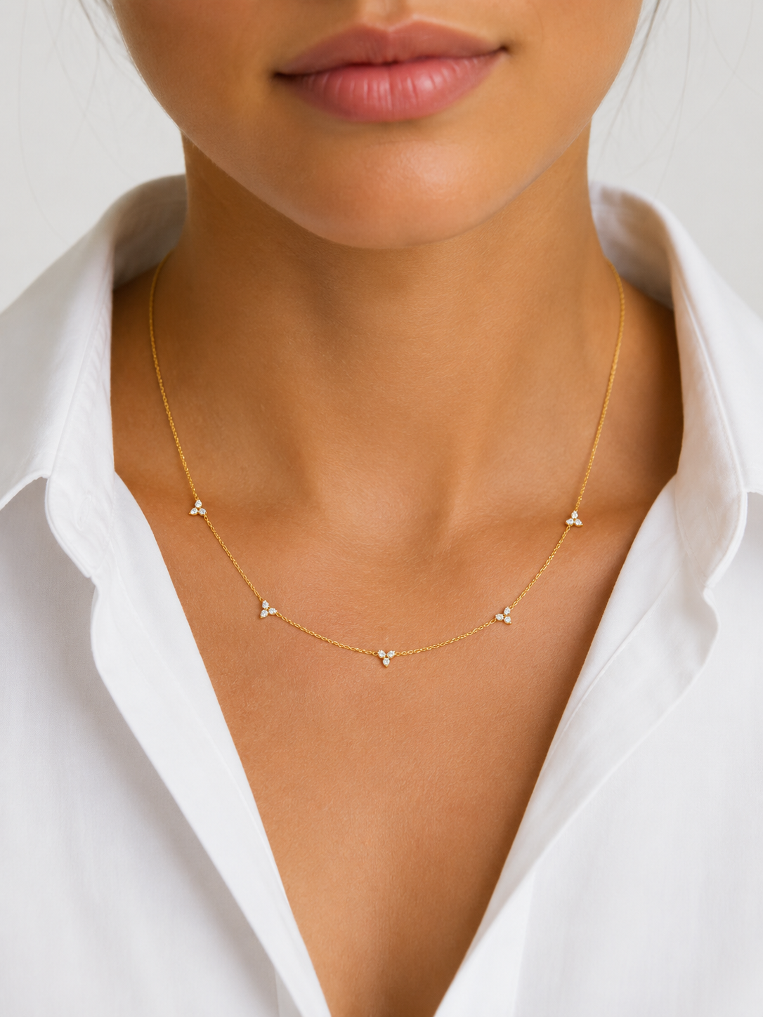 9ct Gold Petite Clover Necklace
