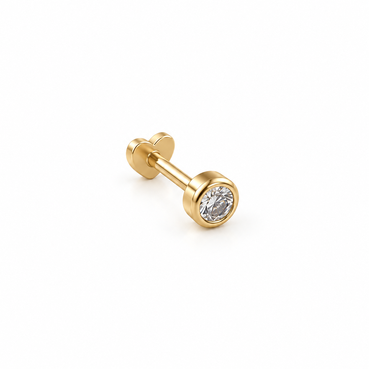Gold Cubic Flatback