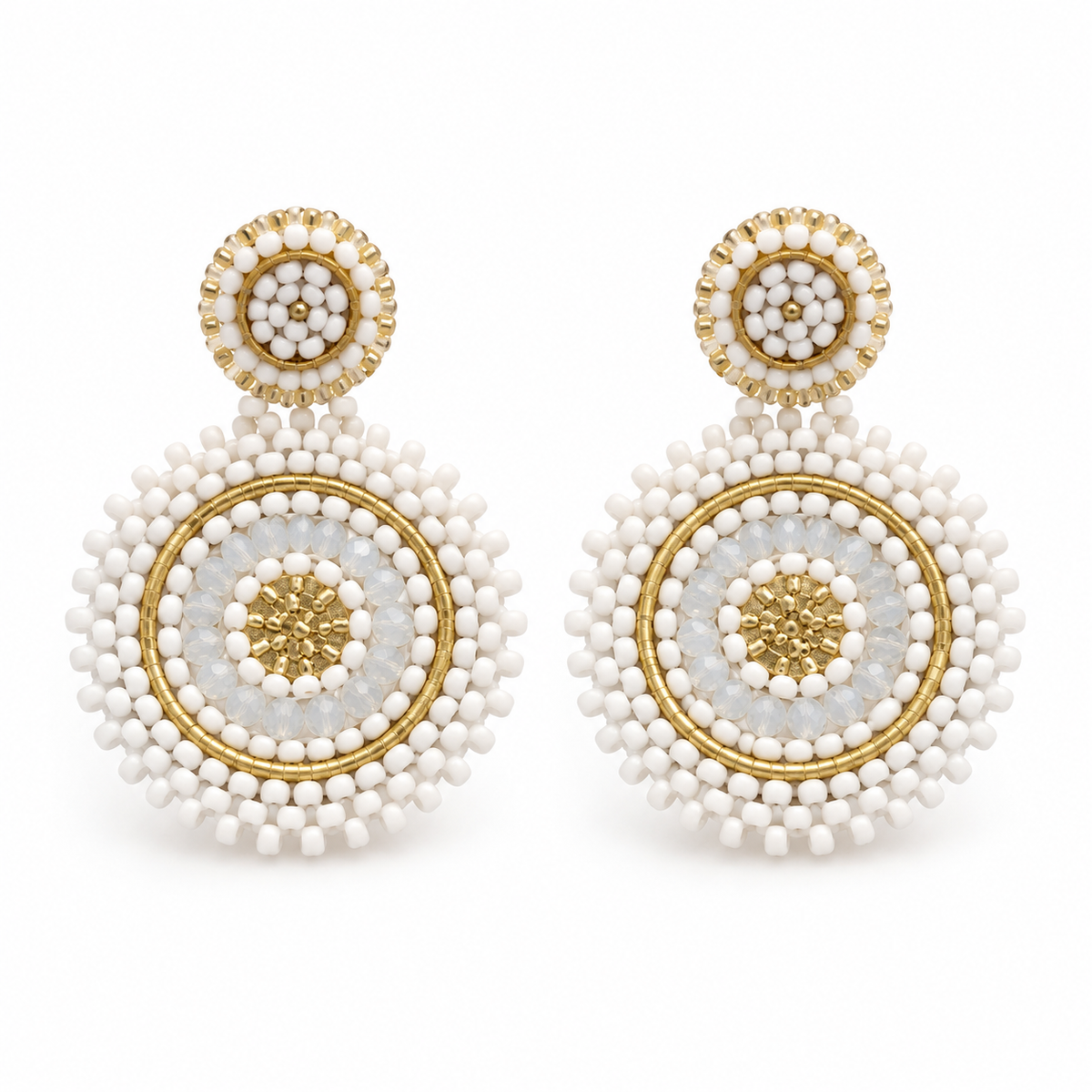 Ivory Halo Earrings