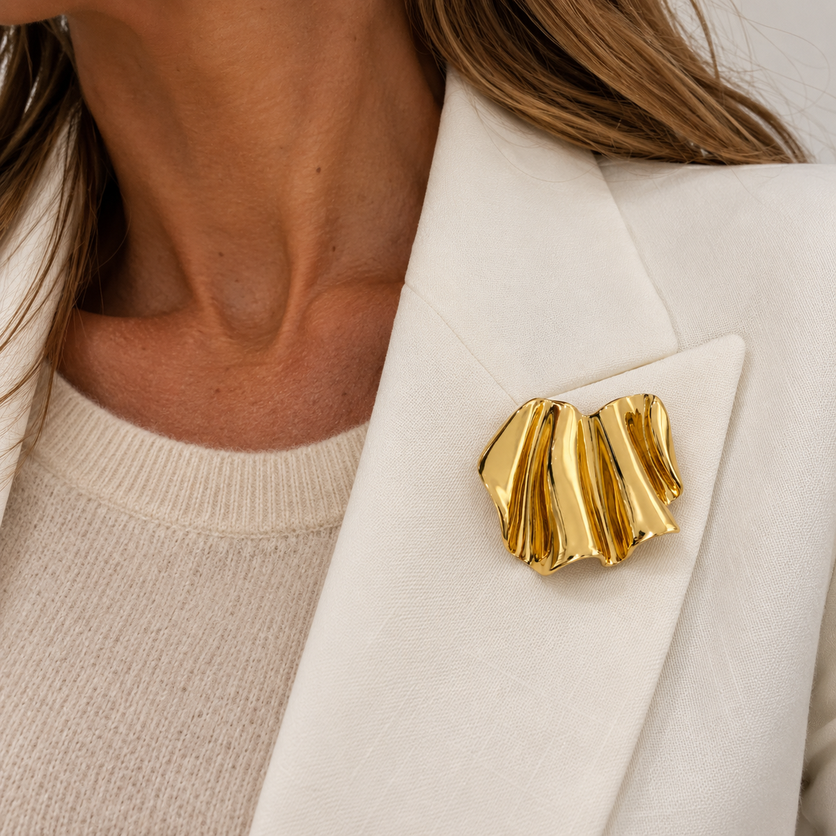 Gold Pixie Brooch