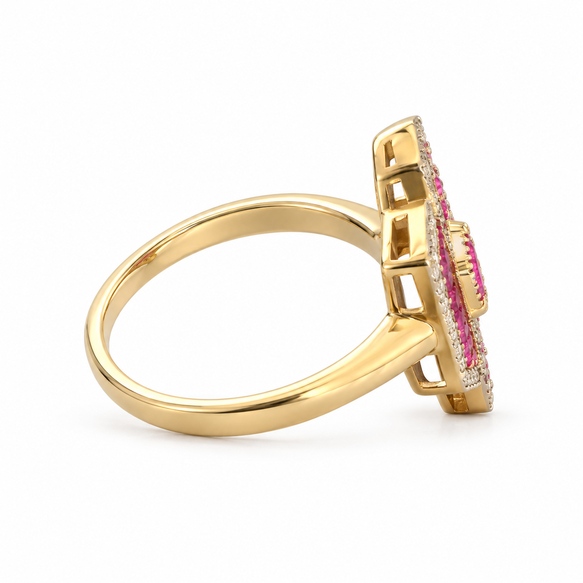 Ruby & Diamond Art Deco Ring