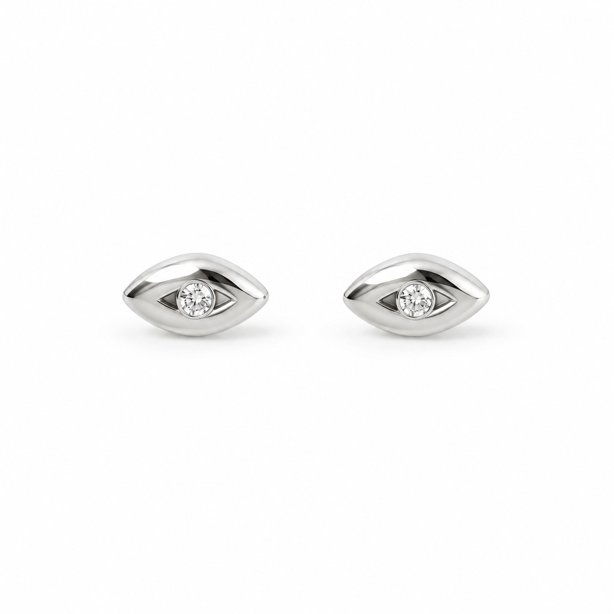 Silver Cubic Eye Stud