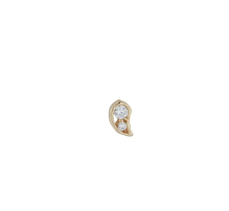 9ct Gold Paisley Flatback