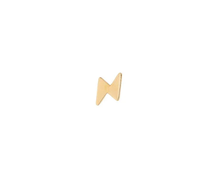 9ct Gold Plain Lightening Flatback