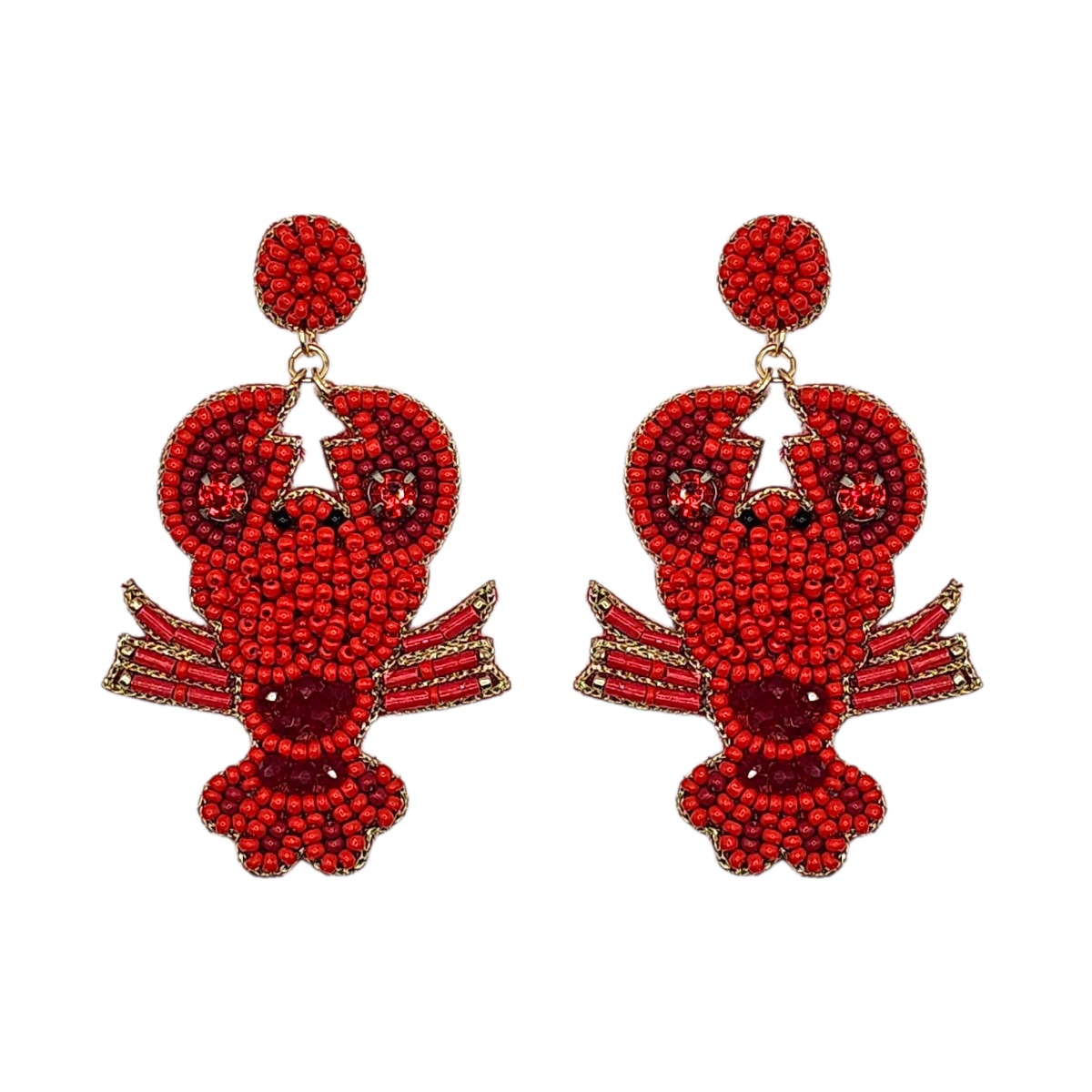 Lobster Beaded Earrings
