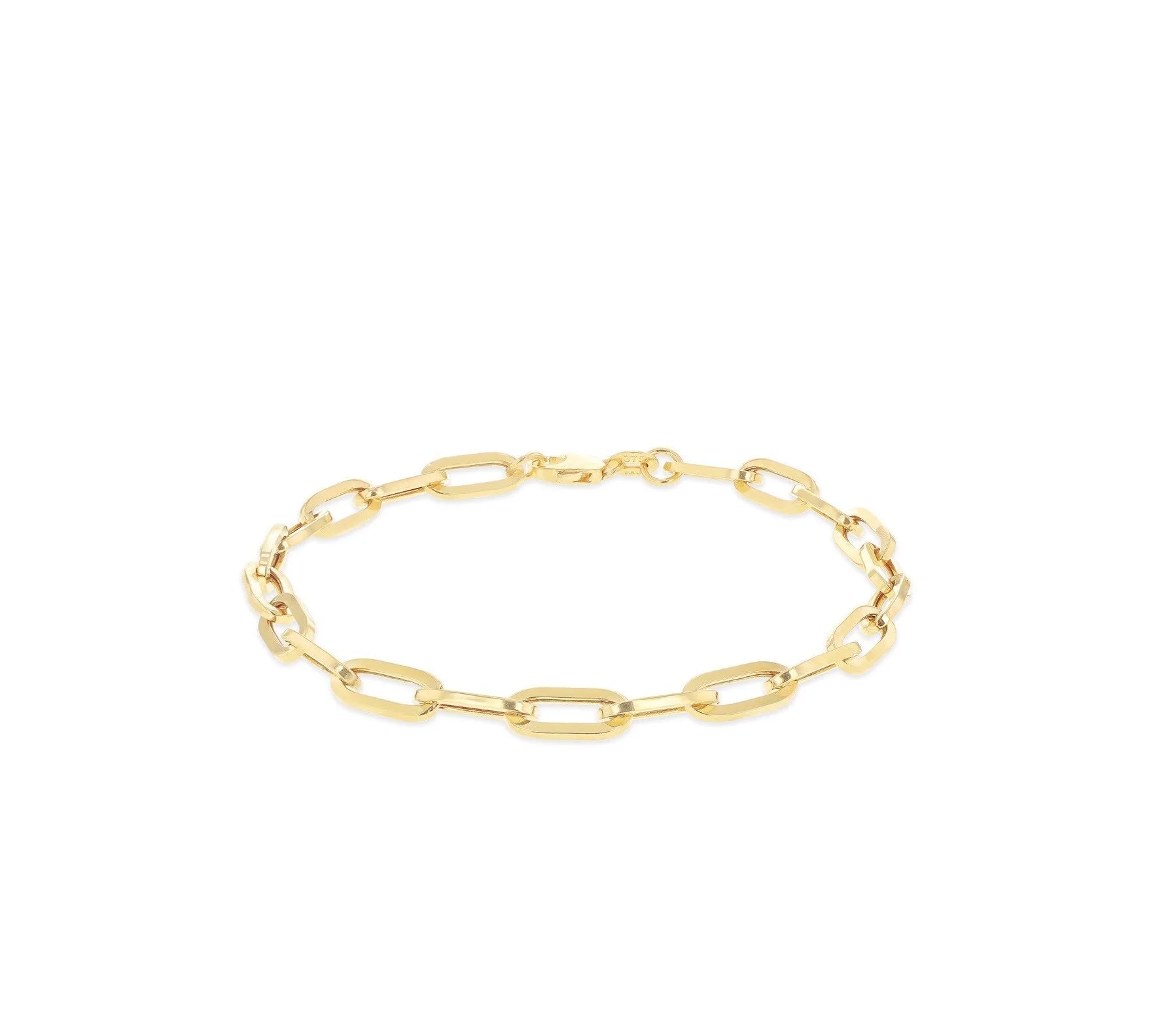9ct Large Paperclip Bracelet