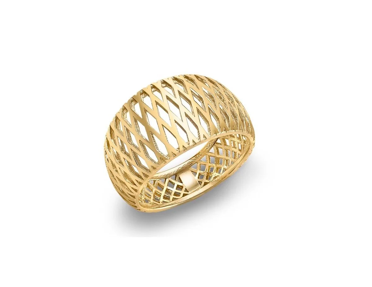 9ct Gold  Criss Cross Band