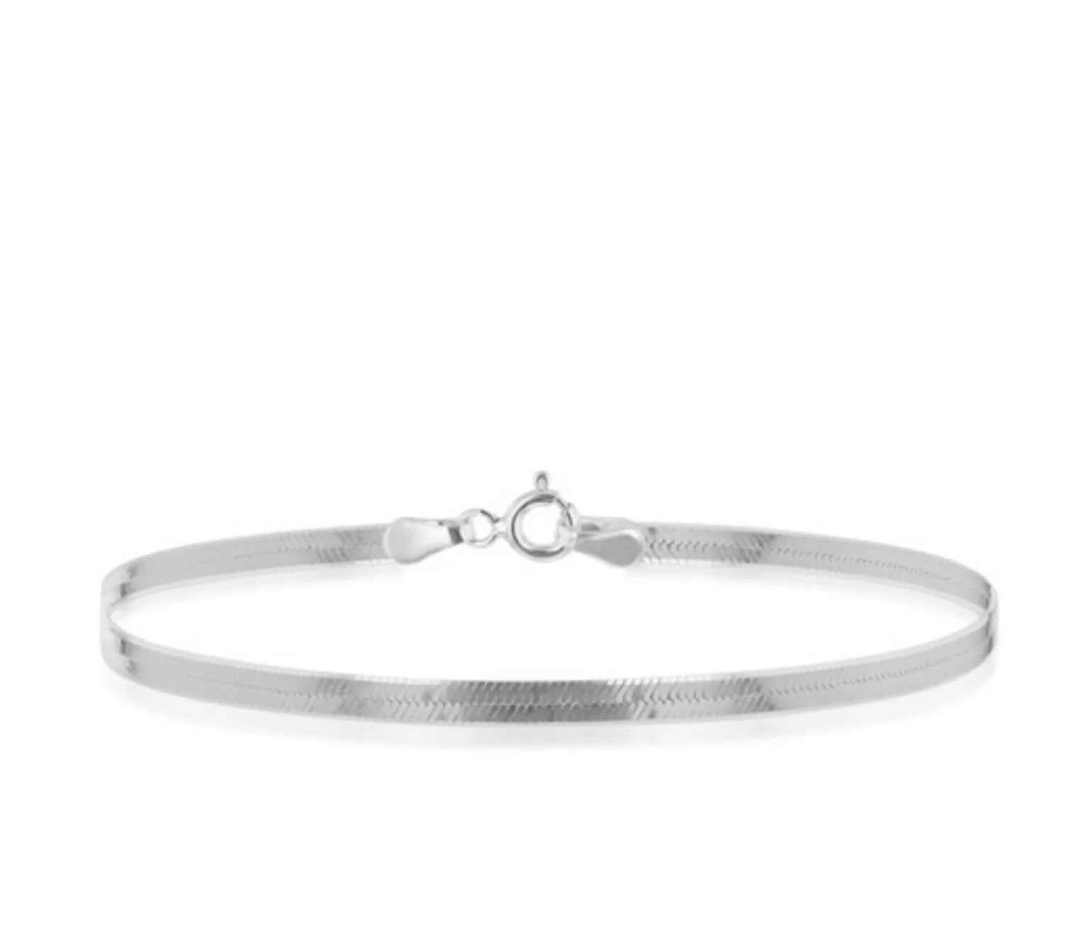 Silver Herringbone Bracelet