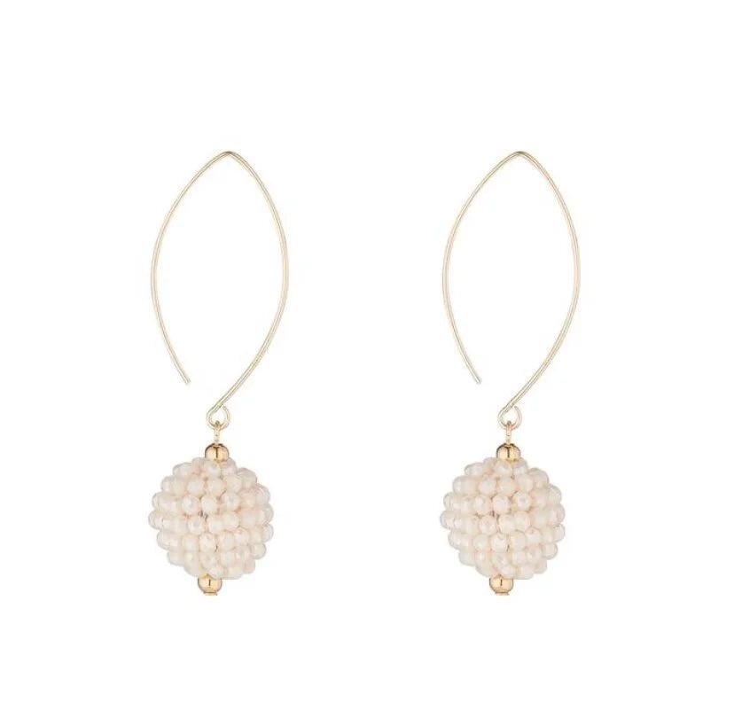 Cream Cluster Earrings