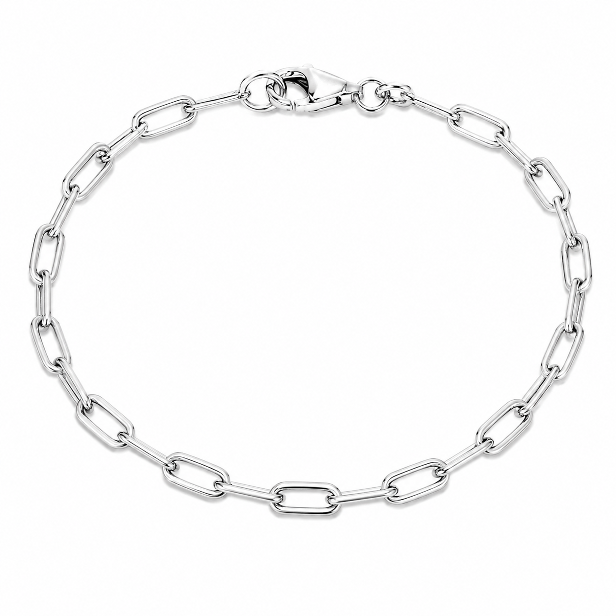 Silver Paper Clip Bracelet