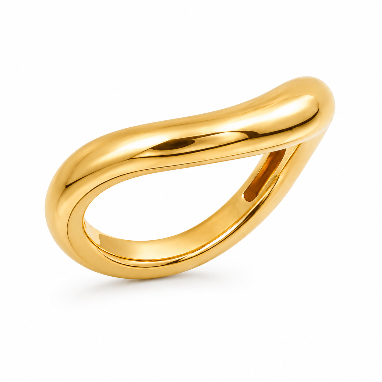 9ct Gold Thick Wave Ring