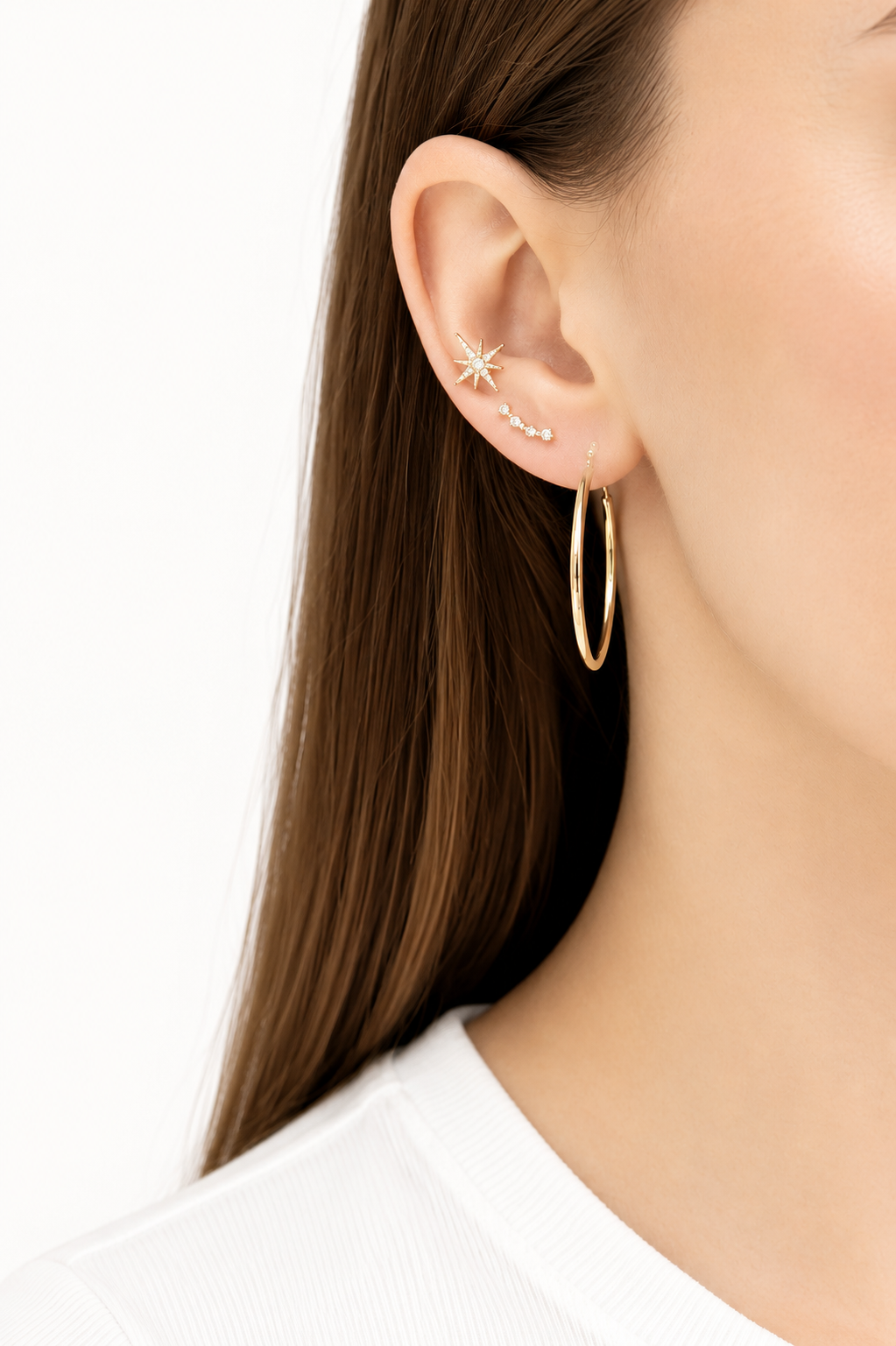 9ct Gold Crawler Earrings