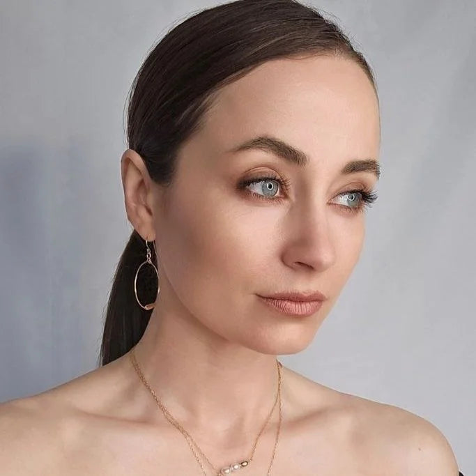 Bean Hoop Earrings