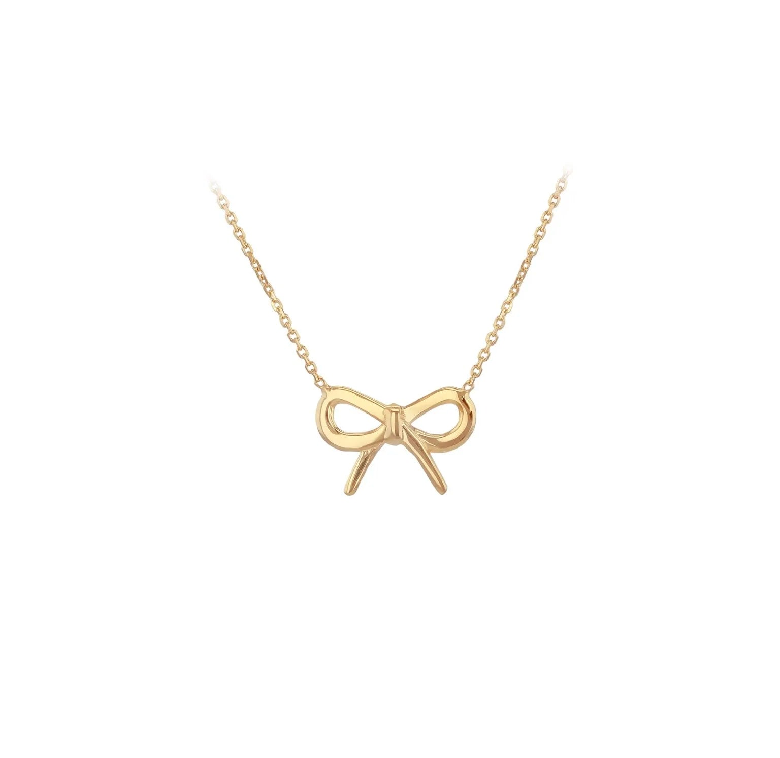 9ct Gold Bow Necklace